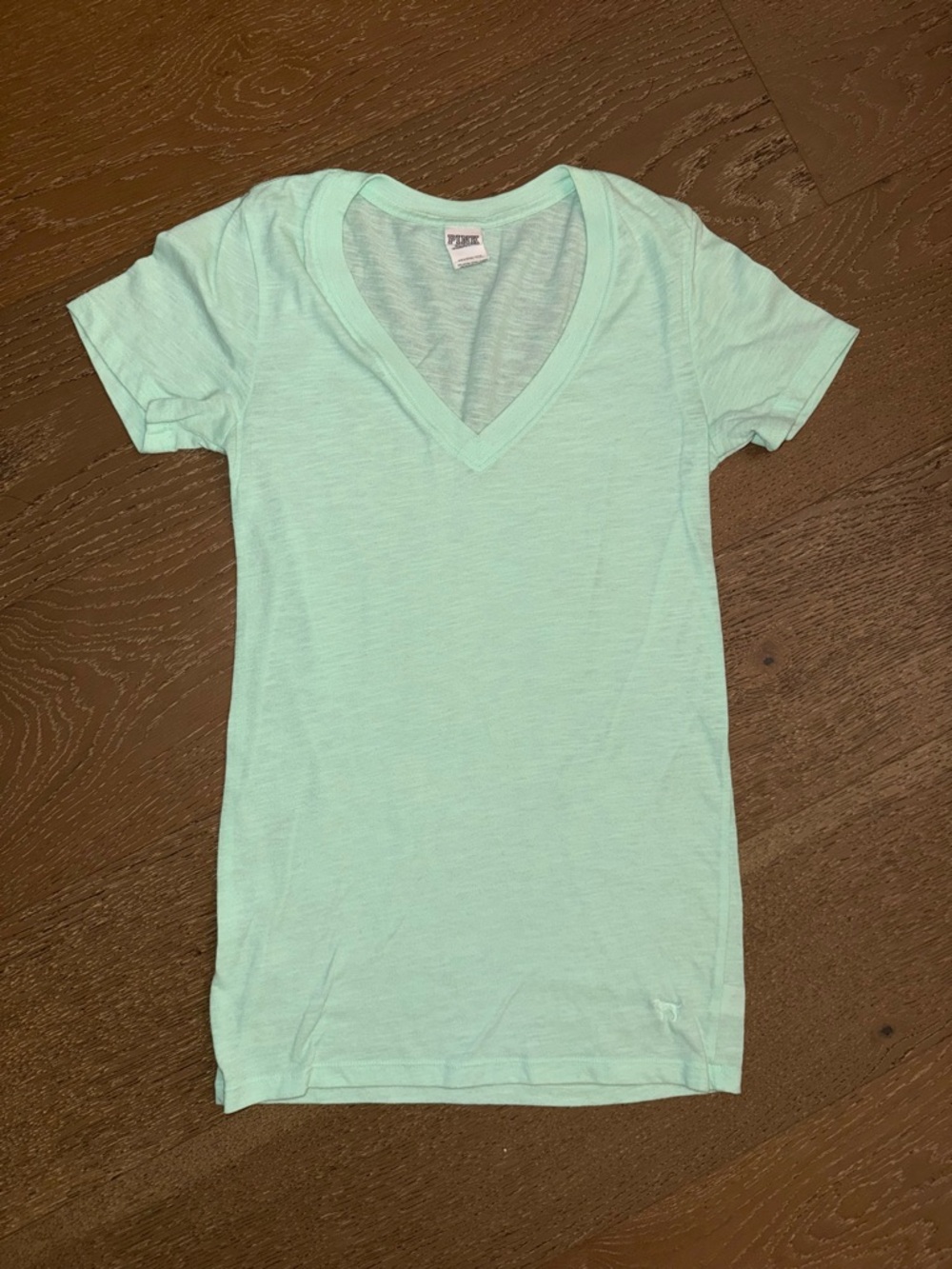 PINK Victoria's Secret Mint Green V-Neck Sleep Tee